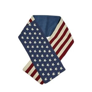 Patriotic red white and blue scarf